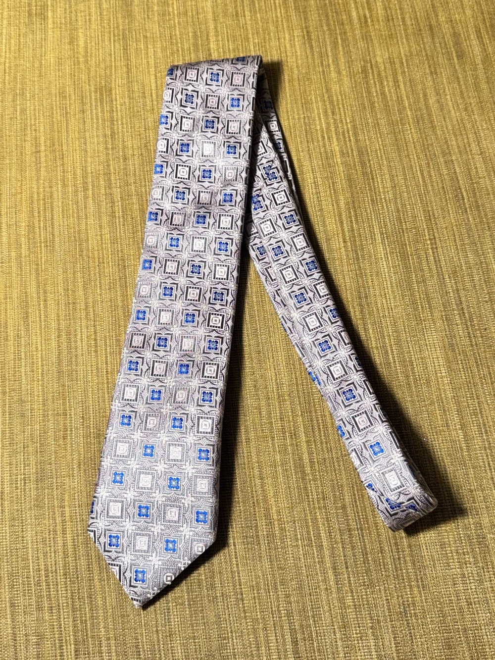 Canali Silk Geometric Print Neck Tie